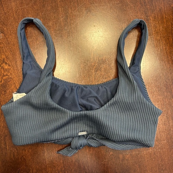 Hollister Navy Blue Ribbed Bikini Top - Picture 3 of 4